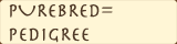 purebred=pedigree